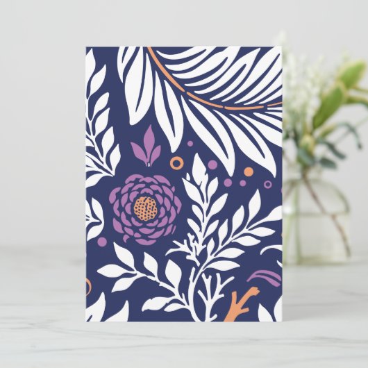 Carte De Remerciements Conception Florale 22 (Debout devant)
