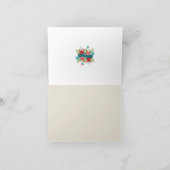 Carte De Remerciements Conception florale moderne rose Poka Dot (Intérieur)