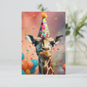 Carte De Remerciements Conception girafe, coloré (Debout devant)
