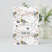 Carte De Remerciements Conception Motif de poulet sucré et mignon (Debout devant)