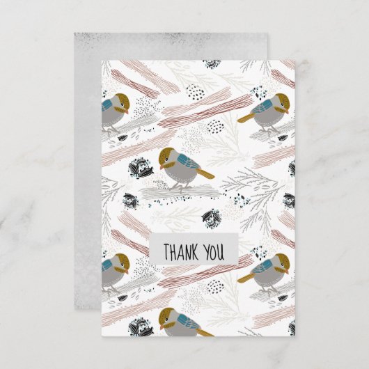 Carte De Remerciements Conception Motif de poulet sucré et mignon (Devant / Derrière)