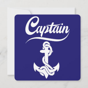 Carte De Remerciements Conception nautique d'ancre de voilier capitaine