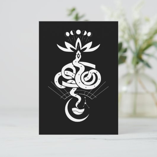 Carte De Remerciements Conception originale pour l'impression Snake 2025, (Debout devant)