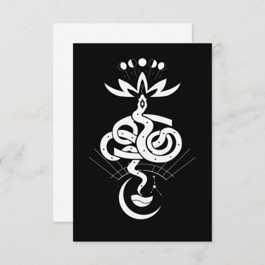 Carte De Remerciements Conception originale pour l'impression Snake 2025, (Devant / Derrière)