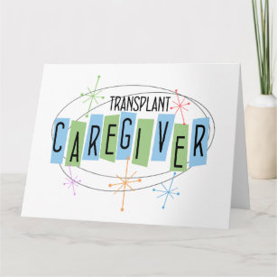 Carte De Remerciements Conception rétro Transplant Caregier