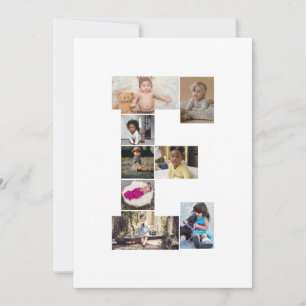 Carte De Remerciements Concevez votre propre lettre E photo Collage