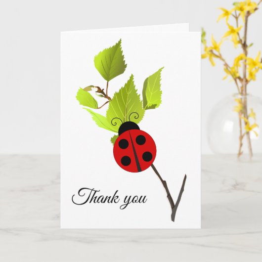 Carte de remerciements conçu par Ladybug (Fleur jaune)