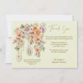 Carte De Remerciements Condoléances funérailles catholiques Marie (Devant)