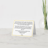 Carte De Remerciements Condoléances funéraires (Dos)