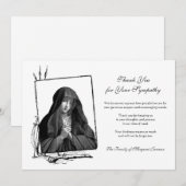 Carte De Remerciements Condolence de la Sainte Vierge Marie (Devant / Derrière)