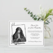 Carte De Remerciements Condolence de la Sainte Vierge Marie (Debout devant)