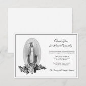 Carte De Remerciements Condolence de la Sainte Vierge Marie (Devant / Derrière)