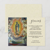 Carte De Remerciements Condolence de la Vierge catholique espagnole (Devant / Derrière)