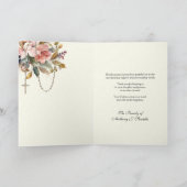 Carte De Remerciements Condolence funéraire du Rosaire de Florence (Intérieur)