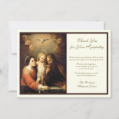 Carte De Remerciements Condolence religieuse catholique de la Sainte Fami (Devant)