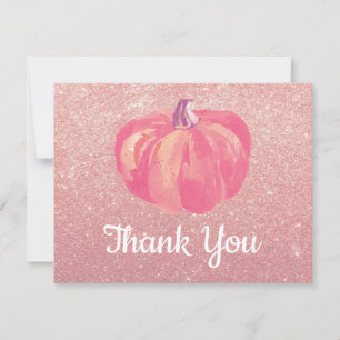 Carte De Remerciements Confettis de parties scintillantes d'or de rose de