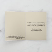 Carte De Remerciements Confirmation catholique traditionnelle Commanditai (Intérieur)