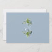 Carte De Remerciements Confirmation photo Dusty Blue Greenery (Dos)
