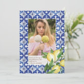 Carte De Remerciements Confirmation Pour Ses Citrons De Carrelage Méditer (Debout devant)