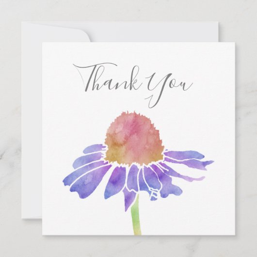 Carte De Remerciements Confleur pourpre (Devant)