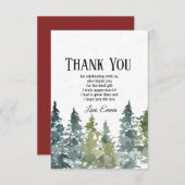 Carte De Remerciements Conifère, Arbre À Pins, À feuillage persistant (Devant / Derrière)