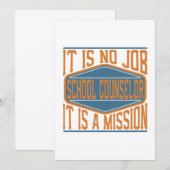 Carte De Remerciements Conseiller d'école - ce n'est aucun travail, il (Devant / Derrière)