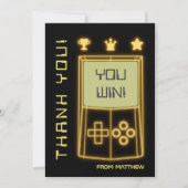 Carte De Remerciements Console de jeu à éclat jaune (Devant)