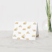 Carte De Remerciements Construction Birthday Dump Trucks Birthday (Dos)