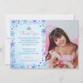 Carte De Remerciements Conte de fée congelée Ice Princess Crown Anniversa (Devant)