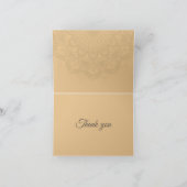 Carte De Remerciements Contemporain Remerciement Mandala Marron Pêche (Intérieur)