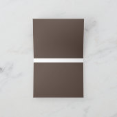 Carte De Remerciements Contre un mur Brown élégant (Intérieur)