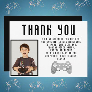 Carte De Remerciements Contrôleur de jeu vidéo Jeux Photo Anniversaire
