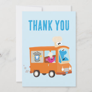 Carte De Remerciements Cookie Monster Food Truck Anniversaire Cadeau