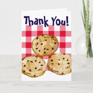Carte De Remerciements Cookies En vichy Motif de pique-nique
