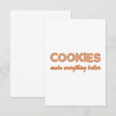 Carte De Remerciements Cookies tout mieux (Devant / Derrière)