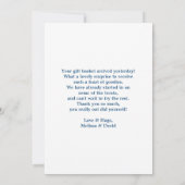 Carte De Remerciements Cool Llama sur Silver Bokeh & Icy Blue (Dos)