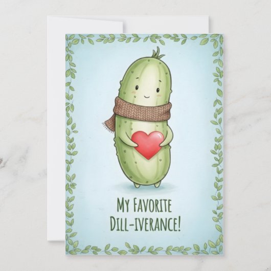 Carte De Remerciements Cool Pickle Lover Dill With It funny pun gift (Devant)