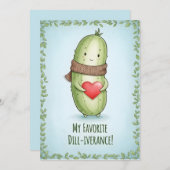 Carte De Remerciements Cool Pickle Lover Dill With It funny pun gift (Devant / Derrière)