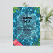 Carte De Remerciements Cool Pool Party | Nage Anniversaire (Debout devant)