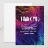 Carte De Remerciements Cool super Abstrait des tourbillons et cercles (Devant / Derrière)