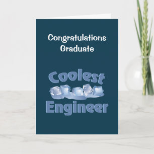 Carte De Remerciements Coolest Engineer Ice Graduation Card