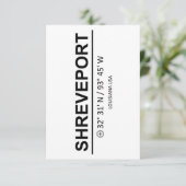 Carte De Remerciements Coordinates Shreveport (Debout devant)