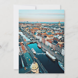 Carte De Remerciements Copenhague, Danemark Vue pittoresque