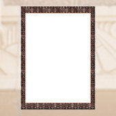 Carte De Remerciements Copper and Black Art Deco Look Elegant