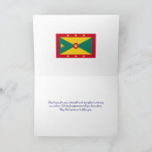 Carte De Remerciements Coquelicot | Anciens combattants | Drapeau GRENADA (Intérieur)