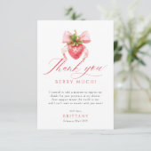 Carte De Remerciements Coquette Berry Baby shower doux (Debout devant)