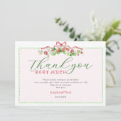 Carte De Remerciements Coquette Berry Sweet N'importe quel âge Anniversai (Debout devant)