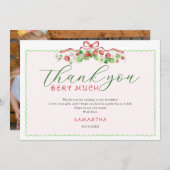 Carte De Remerciements Coquette Berry Sweet N'importe quel âge Anniversai (Devant / Derrière)