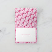 Carte De Remerciements Coquette Bow | Douche pour bébé rose (Intérieur)