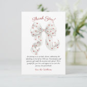 Carte De Remerciements Coquette Bow Gender Neutral Baby Shower (Debout devant)